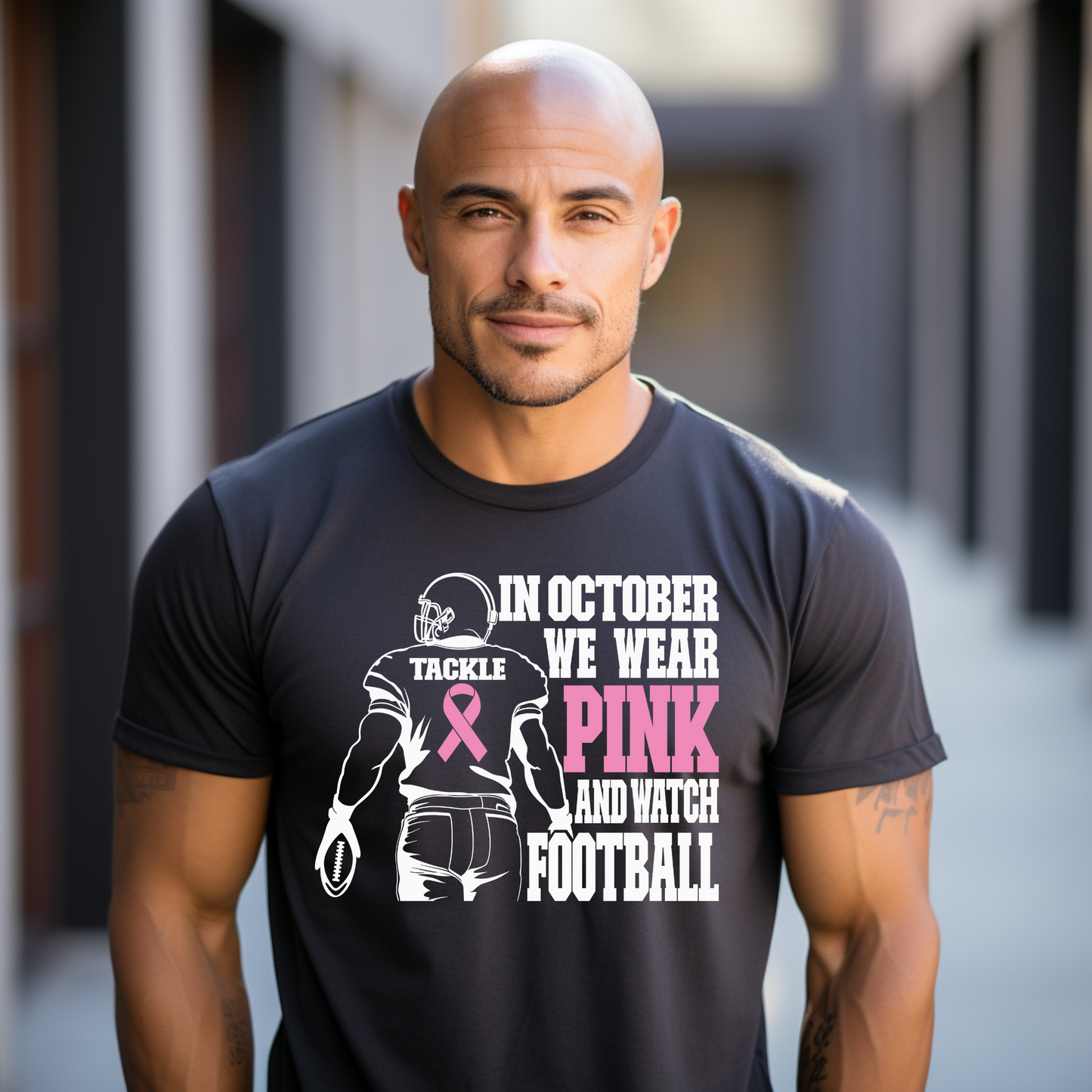 Kickoff with Heart: 'We Wear Pink in October' Football Tee